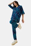 The Kaftan Company Cotton Loungewear Set - Blue — thumbnail 4