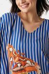 The Kaftan Company Modal Loungewear Set - Blue — thumbnail 5