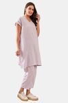 The Kaftan Company Cotton Pyjama Set - Purple — thumbnail 2