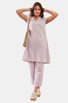 The Kaftan Company Cotton Pyjama Set - Purple — thumbnail 4
