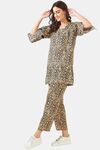 The Kaftan Company Natural Fabrics Pyjama Set - Skin — thumbnail 2