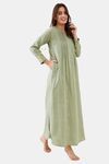 The Kaftan Company Cotton Nightdress - Green — thumbnail 2
