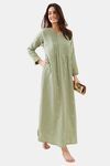 The Kaftan Company Cotton Nightdress - Green — thumbnail 4