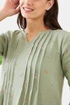 The Kaftan Company Cotton Nightdress - Green — thumbnail 5