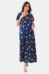 The Kaftan Company Viscose Nightdress - Blue — thumbnail 1