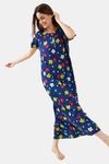 The Kaftan Company Viscose Nightdress - Blue — thumbnail 4