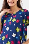 The Kaftan Company Viscose Nightdress - Blue — thumbnail 5