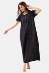 The Kaftan Company Viscose Nightdress - Black — thumbnail 1