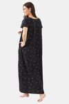 The Kaftan Company Viscose Nightdress - Black — thumbnail 3