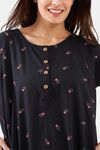 The Kaftan Company Viscose Nightdress - Black — thumbnail 5