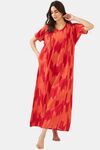 The Kaftan Company Cotton Nightdress - Orange — thumbnail 1