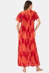The Kaftan Company Cotton Nightdress - Orange — thumbnail 3