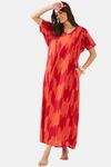 The Kaftan Company Cotton Nightdress - Orange — thumbnail 4