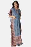 The Kaftan Company Viscose Loungewear Dress - Blue — thumbnail 1