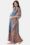 The Kaftan Company Viscose Loungewear Dress - Blue — thumbnail 2