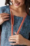 The Kaftan Company Viscose Loungewear Dress - Blue — thumbnail 5