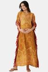 The Kaftan Company Viscose Loungewear Dress - Yellow — thumbnail 4