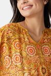 The Kaftan Company Viscose Loungewear Dress - Yellow — thumbnail 5
