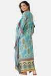 The Kaftan Company Viscose Loungewear Dress - Blue — thumbnail 3
