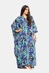 The Kaftan Company Polyester Loungewear Dress - Blue — thumbnail 3