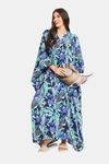 The Kaftan Company Polyester Loungewear Dress - Blue — thumbnail 5