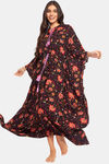 The Kaftan Company Rayon Loungewear Dress - Black — thumbnail 1
