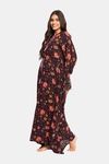 The Kaftan Company Rayon Loungewear Dress - Black — thumbnail 3