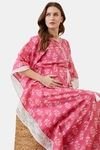 The Kaftan Company Cotton Loungewear Dress - Pink — thumbnail 5
