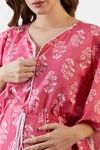 The Kaftan Company Cotton Loungewear Dress - Pink — thumbnail 7