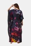 The Kaftan Company Rayon Loungewear Dress - Black — thumbnail 2
