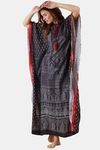The Kaftan Company Rayon Loungewear Dress - Black — thumbnail 1