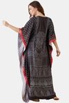 The Kaftan Company Rayon Loungewear Dress - Black — thumbnail 2