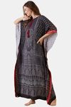 The Kaftan Company Rayon Loungewear Dress - Black — thumbnail 3