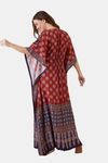The Kaftan Company Rayon Loungewear Dress - Maroon — thumbnail 2