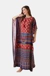 The Kaftan Company Rayon Loungewear Dress - Maroon — thumbnail 3