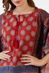 The Kaftan Company Rayon Loungewear Dress - Maroon — thumbnail 6