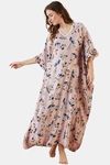 The Kaftan Company Satin Loungewear Dress - Pink — thumbnail 1