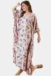 The Kaftan Company Satin Loungewear Dress - Pink — thumbnail 3