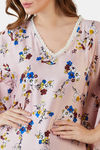 The Kaftan Company Satin Loungewear Dress - Pink — thumbnail 6