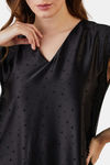 The Kaftan Company Satin Full Length Nightdress - Black — thumbnail 6