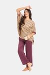The Kaftan Company Cotton Loungewear Dress - Yellow — thumbnail 4