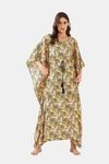 The Kaftan Company Polyester Loungewear Dress - Beige — thumbnail 4