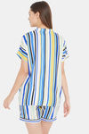 The Kaftan Company Rayon Loungewear Dress - Blue — thumbnail 2
