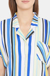 The Kaftan Company Rayon Loungewear Dress - Blue — thumbnail 6