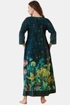 The Kaftan Company Polyester Full Length Nightdress - Black — thumbnail 2