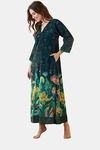 The Kaftan Company Polyester Full Length Nightdress - Black — thumbnail 3