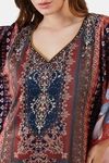 The Kaftan Company Polyester Loungewear Dress - Maroon — thumbnail 6