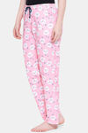 Kanvin Relaxed Fit Cotton Ankle Length Sleep Pyjama - Pink — thumbnail 3