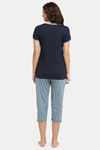 Kanvin Cotton Capri Set - Navy Blue — thumbnail 3