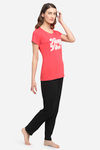 Kanvin Modal Pyjama Set - Red — thumbnail 2